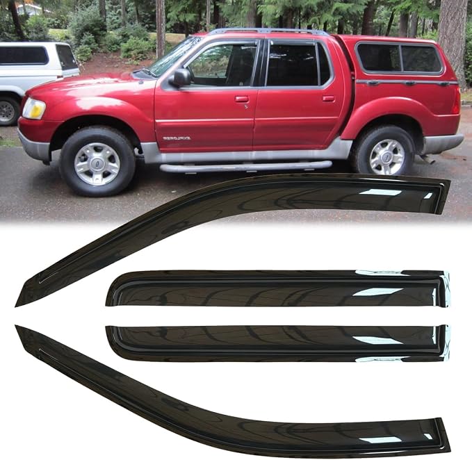 4pcs Original Shatterproof in-Channel Style Window Rain Guards Shield Side Wind - Image 3
