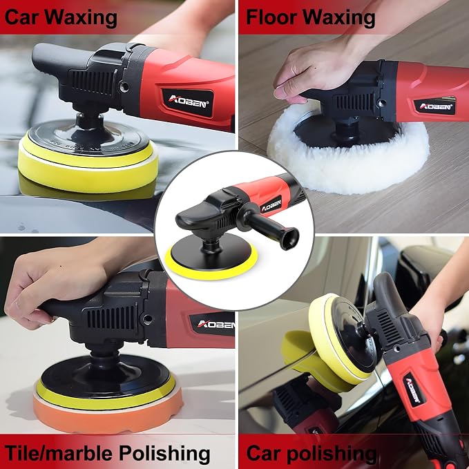 AOBEN Rotary Buffer Polisher, 1200W 6-inch/ 7-inch Car Buffer, Car Polisher - Image 6