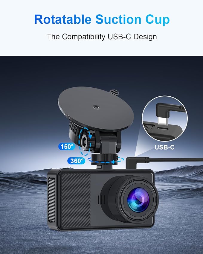 Dash Cam Front and Rear, 2.5K+1080P Dual Dash Camera - Image 6