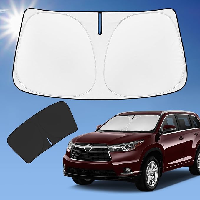 Compatible with Toyota Highlander 2014-2019 Sun Shade Sunshade Windshield Cover by ZOIBVCARSUNSHADE