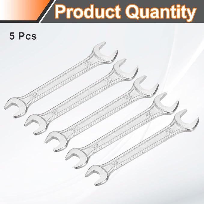HARFINGTON 5pcs Double Open End Wrench 10mm x 12mm Metric 15 Degree Offset - Image 3