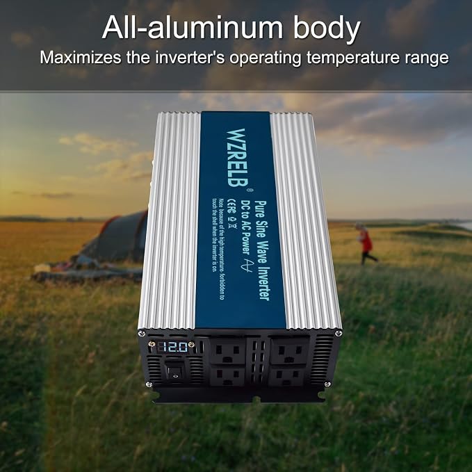 WZRELB 2000W Pure Sine Wave Inverter 36V DC to 110V 120V AC, Car Power Inverter - Image 6