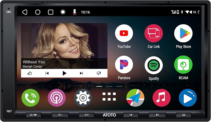 ATOTO A6PF Android Double-DIN Car Stereo, Wireless CarPlay, Wireless Android by ATOTO