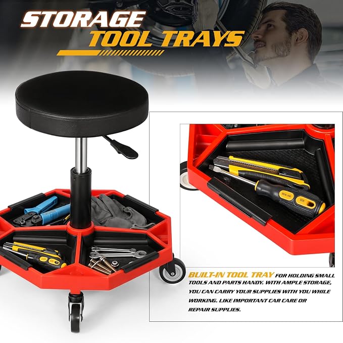 Magshion Adjustable Mechanics Stool - Image 5