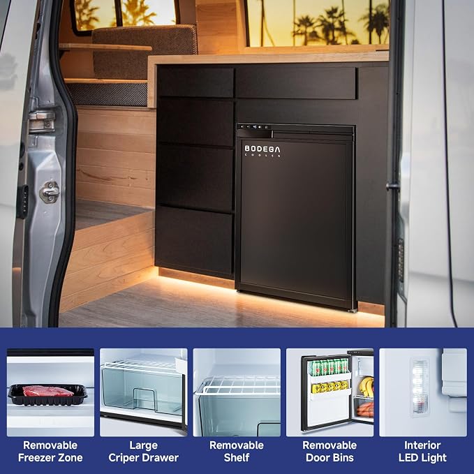 BODEGACOOLER 12 Volt Refrigerator, RV Refrigerator APP Control, 65L RV Fridge - Image 7
