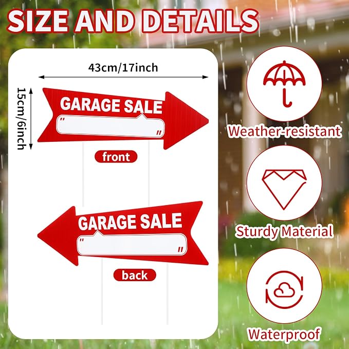 Wenqik 12 Pcs Garage Sale Signs - Image 2
