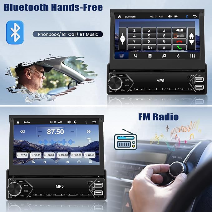 Single Din Touchscreen Car Stereo - Image 4