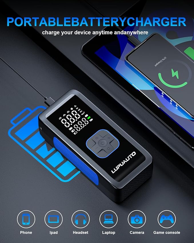 Tire Inflator Portable Air Compressor, 150PSI Air Pump Tires Portable - Image 3