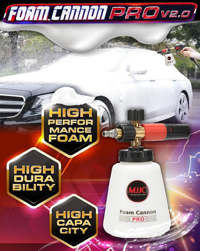 MJJC Foam Cannon Pro V2.0 with 1/4 Inch Quick Connector - Image 2