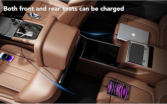 iPhone 16/15 Car Charger Adapter, 78W 4 Port USB C Car Charger - Image 7