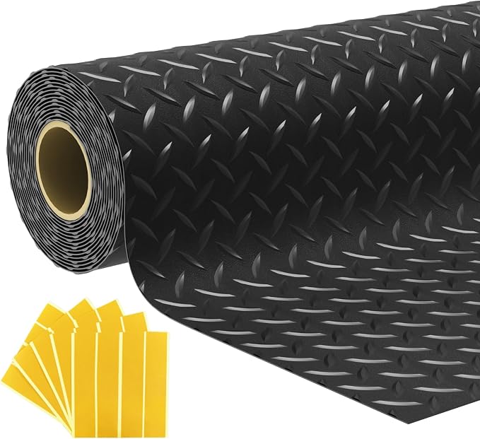7.5x25 FT Garage Floor Mat, Updated 2.8mm Thicked Flooring Roll by Lanbos