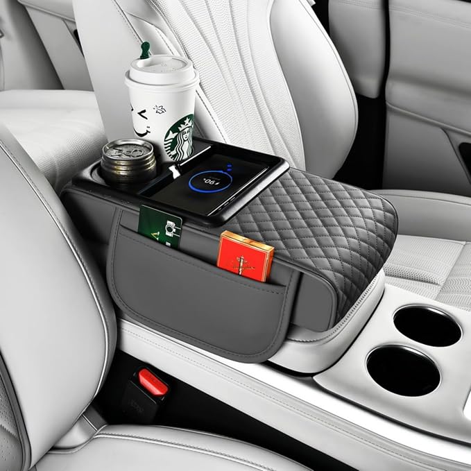 Upgrade Arm Rest Cover for Car, 5-in-1 Middle Console Cover Cushion Pad by STSoleMeT
