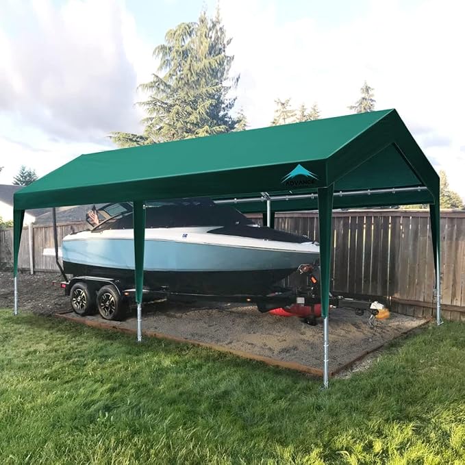 ADVANCE OUTDOOR Adjustable 10x20 ft Heavy Duty Carport Car Canopy Garage Boat - Image 8