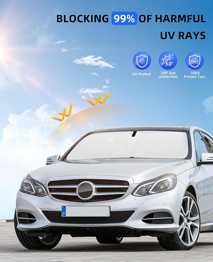 Sun Shade Windshield Sunshade for 2019 2020 2021 2022 2023 2024 Mercedes Benz - Image 2