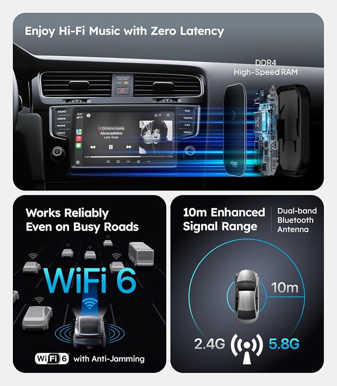 Wigoo 2025 Upgrade Wireless CarPlay Adapter - Image 4