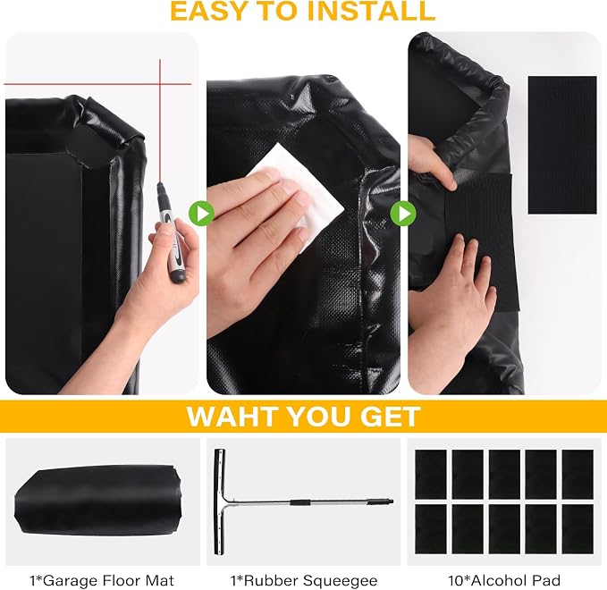 Garage Floor Mat 7'9" x 18' Upgraded Satin Finish Texture Non-Slip Containment - Image 3