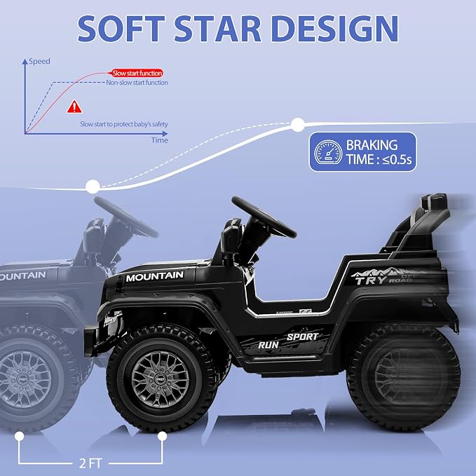 12V Kids Ride on Truck Car, 4 Wheeler Electric Vehicles - Image 6
