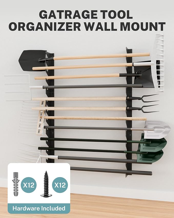 Garage Tool Organizer Wall Mount, Shed Yard Tool Organizer - Image 6