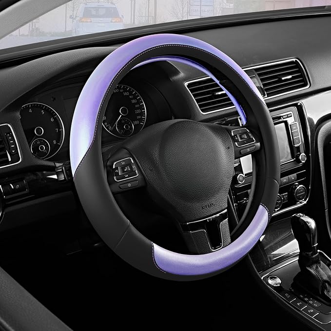 Road Comforts Steering Wheel Cover – Breathable Leather Steering Wheel Cover by RoadComforts