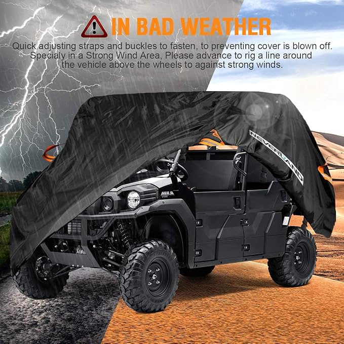 NEVERLAND UTV Cover Heavy Duty Ranger Cover Waterproof 4-6 Seater Side by Side - Image 8