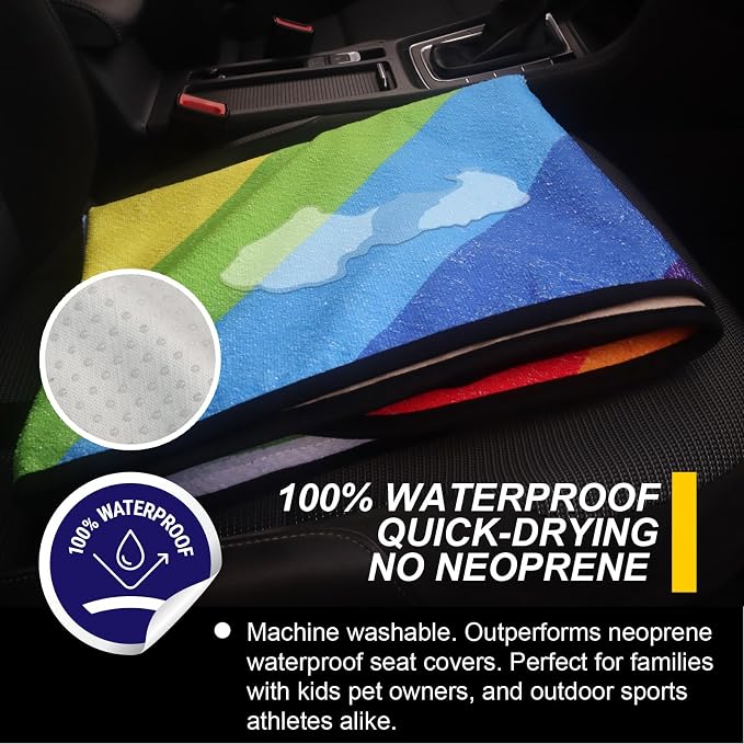 Back Seat Cover for Car Trucks Van SUV, Waterproof Rear Bench Towel Seat Covers - Image 3