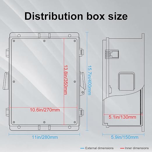 Outdoor Electrical Junction Box, ABS Water Resistant Enclosure - Image 7
