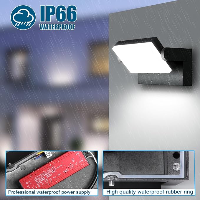 40W Outdoor Wall Light 360 °Rotatable Led Wall Pack Light, 5000K 4000LM Super - Image 5