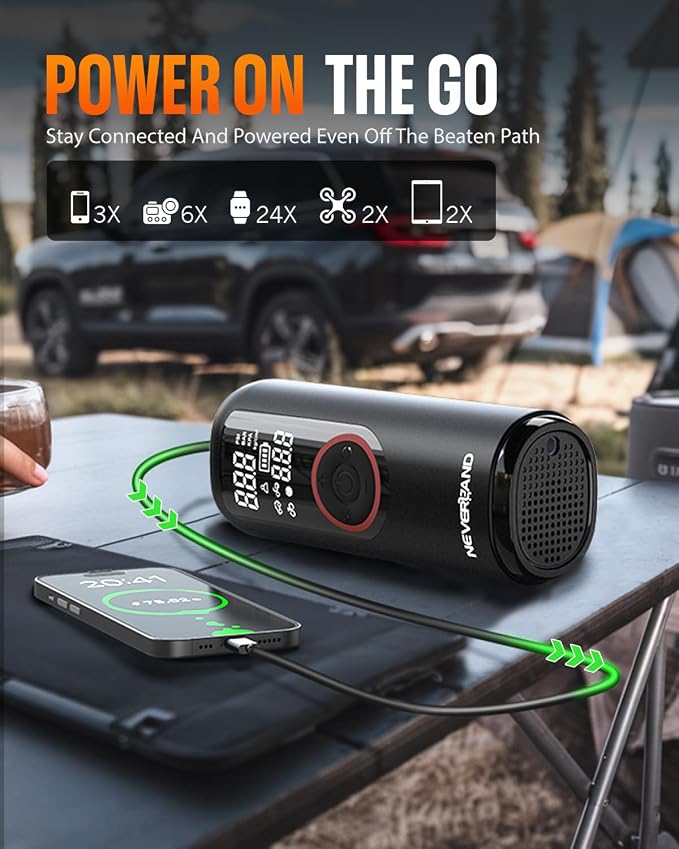 NEVERLAND Tire Inflator Portable Air Compressor - Image 7