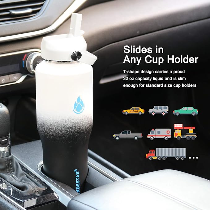 SENDESTAR 32oz Water Bottle Wide Mouth Stainless Steel Vacuum Insulated Double - Image 3