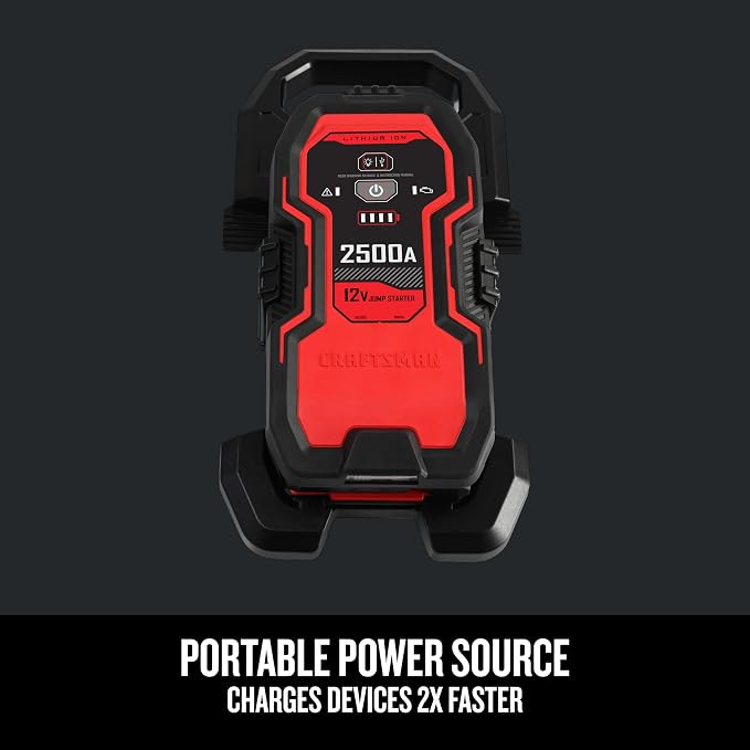 CRAFTSMAN Lithium Jump Starter and Portable Power Pack, CMXCESM262, 2.4 Amp USB - Image 8