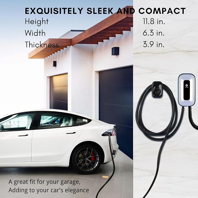 EV Charger Level 2，50 Amp Charge Station, Indoor/Outdoor EVSE, 25Ft Cable Level - Image 3