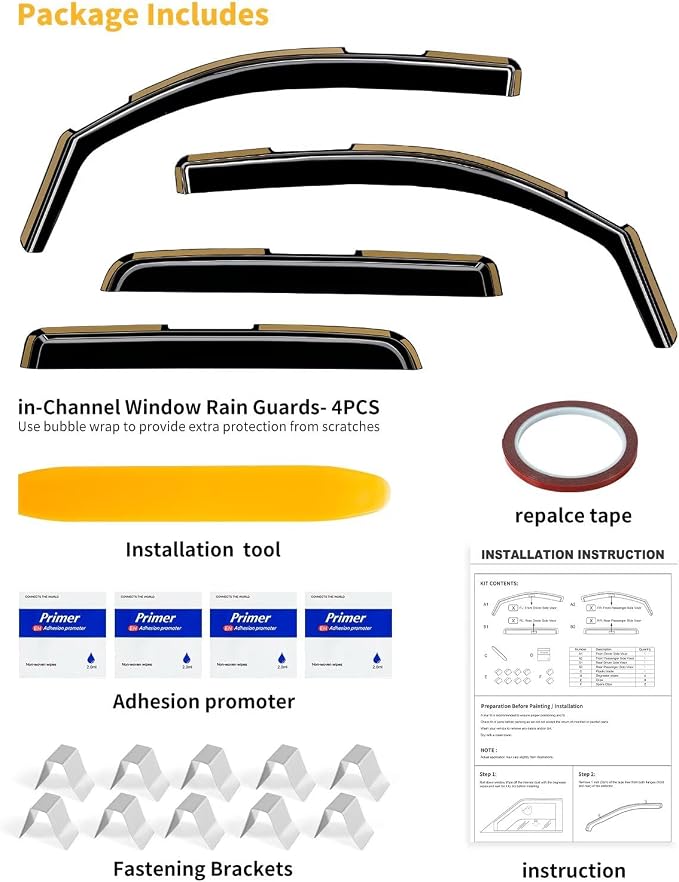 in-Channel Window Rain Guards Fit - Image 9