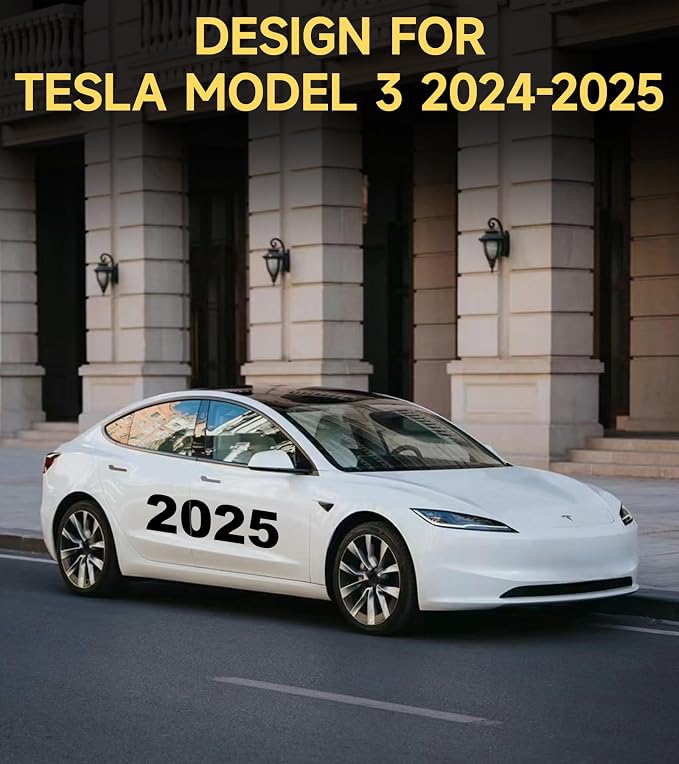 Floor Mats for 2024-2025 Tesla Model 3 Highland, Full Set All-Weather TPE - Image 2