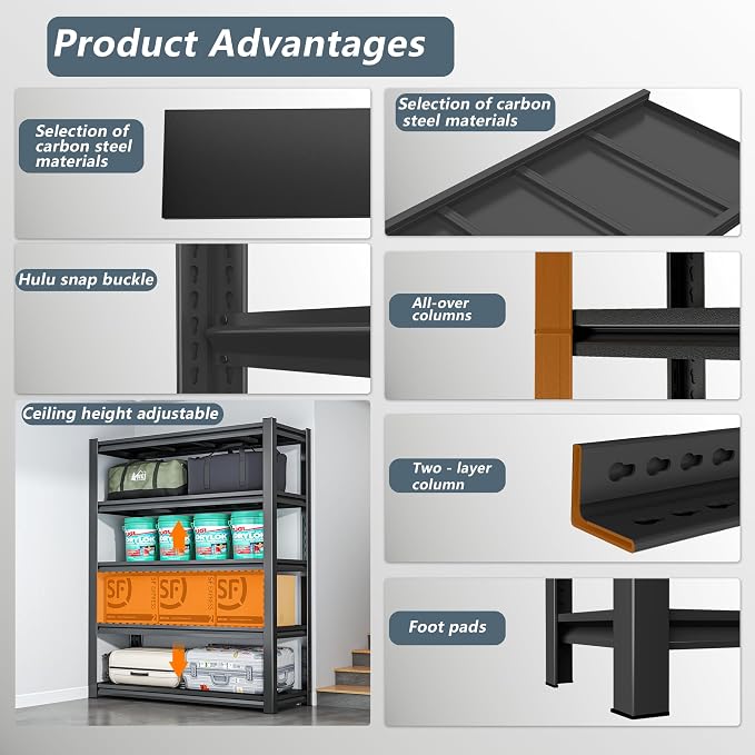 Thickened Steel Structure Multi-Functional Storage Shelves Load Capacity 500 - Image 5