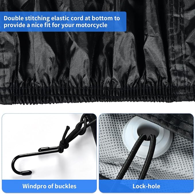 Motorcycle Cover All Season Waterproof Scooter Cover - Image 4