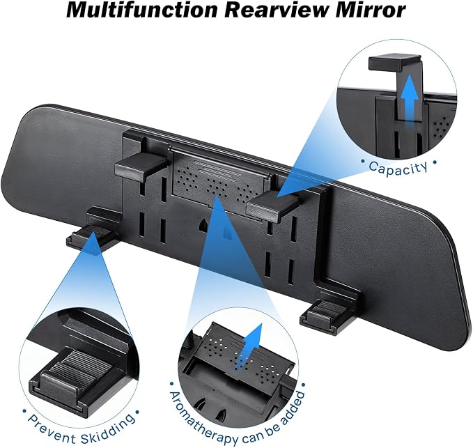 JOYTUTUS Rearview Mirror, 2 pack 12 Inch Panoramic Interior Clip-on Wide Angle - Image 6