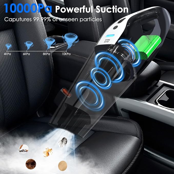 Car Vacuum Portable Cordless, 10000Pa Vacuum Cleaner, 120W Brushless Motor - Image 3