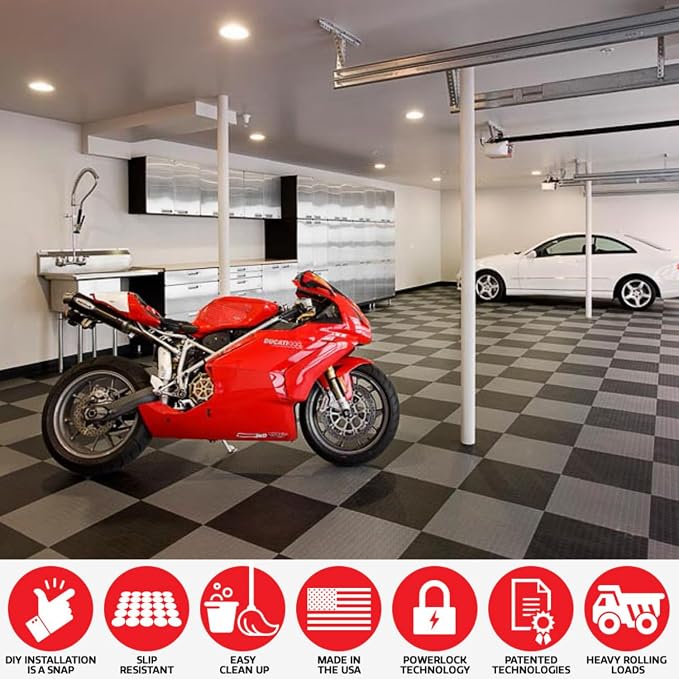 Big Floors GarageDeck Coin Pattern, Durable Copolymer Interlocking Modular - Image 6