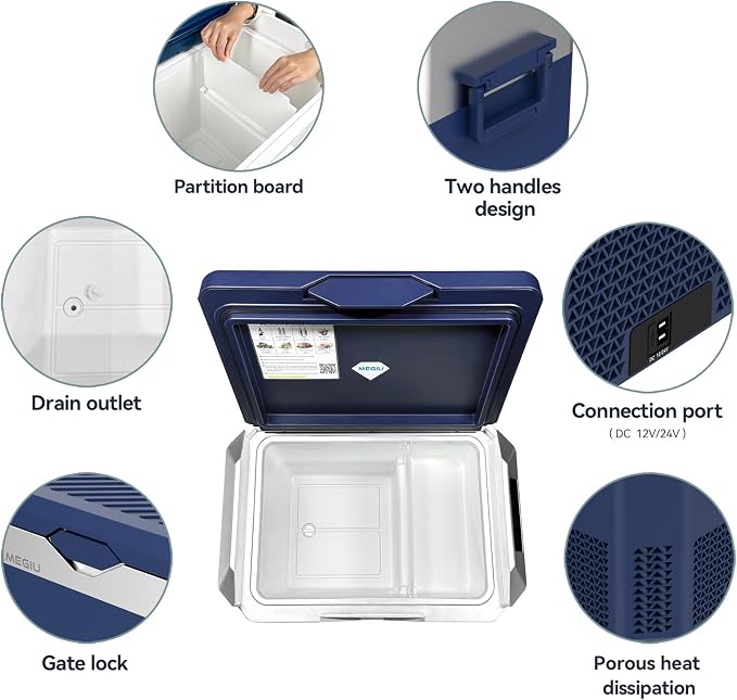 Car Fridge Portable 12V Refrigerator 32 Quart 12 Volt Freezer Compressor Cooler - Image 4