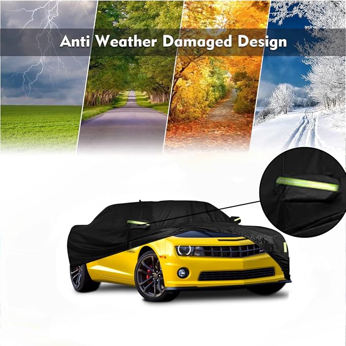Waterproof Car Cover for Chevrolet Camaro 2010-2022 240T Outdoor Full Car Cover - Image 6