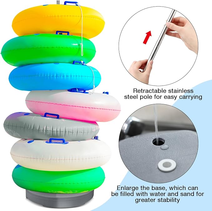 Pool Float Storage Rack 13 x 78 Inch Pool Float Holder Stainless Steel - Image 3
