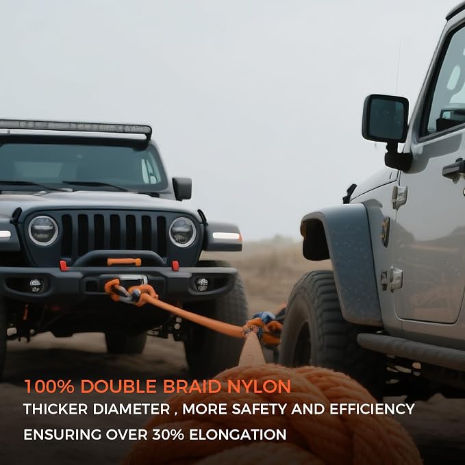 Kinetic Recovery Tow Rope, 48000LBS Snatch Strap - Image 6