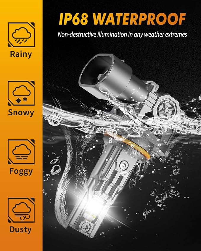 FAHREN Upgraded 9012 LED Bulbs, 60000LM 1000% Ultra-Bright, Real 1:1 Mini Size - Image 7