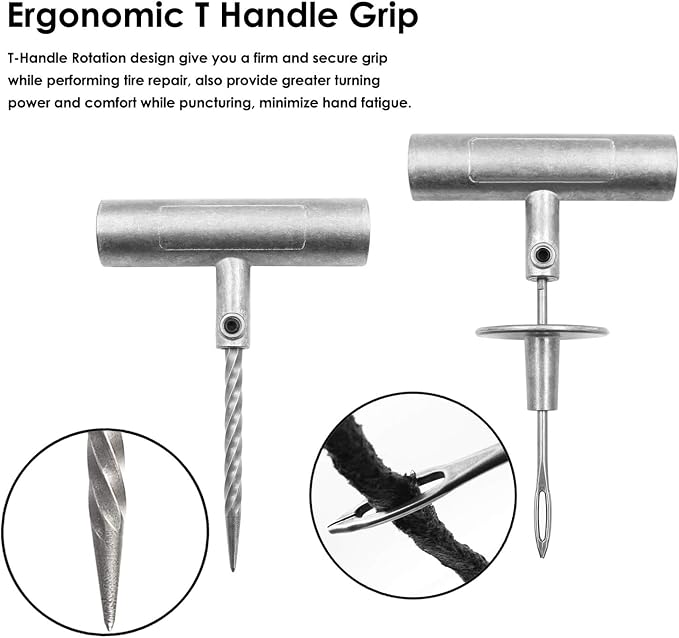 Tyre Repair Kit, Universal Repair Tool Kit to Fix Punctures and Plug Flats Tire - Image 3