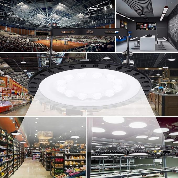 Viugreum 5 PACK 100W UFO LED High Bay Light, 10000LM 6500K Daylight White LED - Image 7