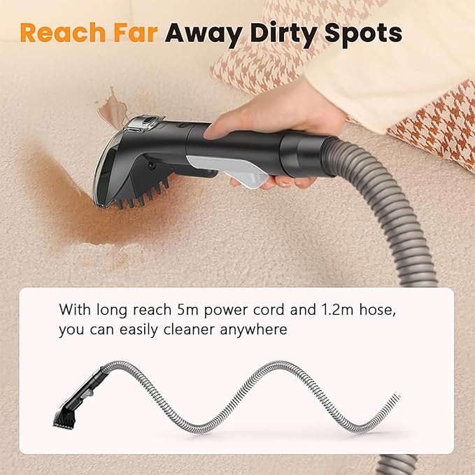 Carpet Spot Cleaner Machine, 16Kpa Portable Deep Cleaner - Image 5