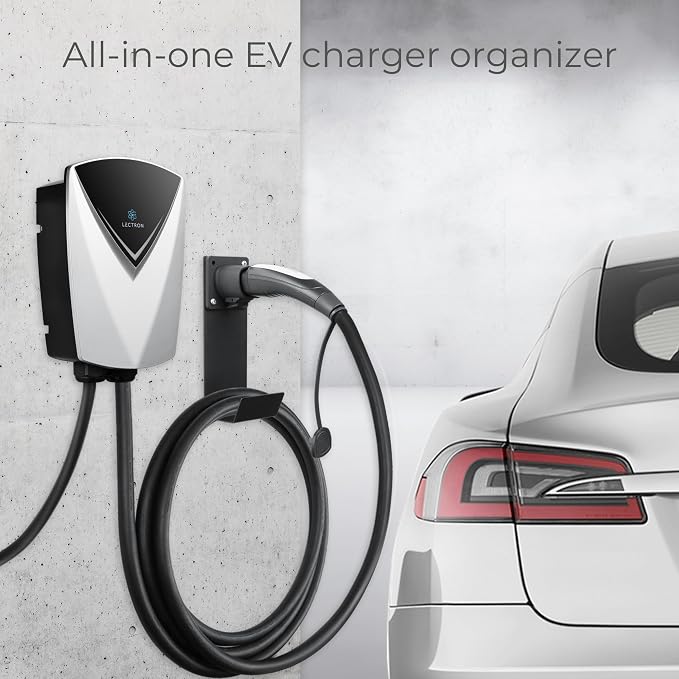 Lectron Tesla NACS Electric Vehicle Charger Nozzle Holster Dock & J-Hook - Image 4