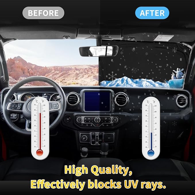 Sun Shade Sunshade for 2025 2026 BMW X5 Windshield Cover, 4-Layer Front Window - Image 5
