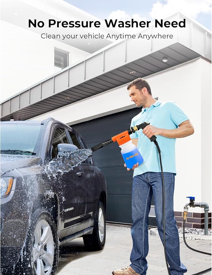 Car Wash Foam Gun + Microfiber Wash Mitt - Image 3