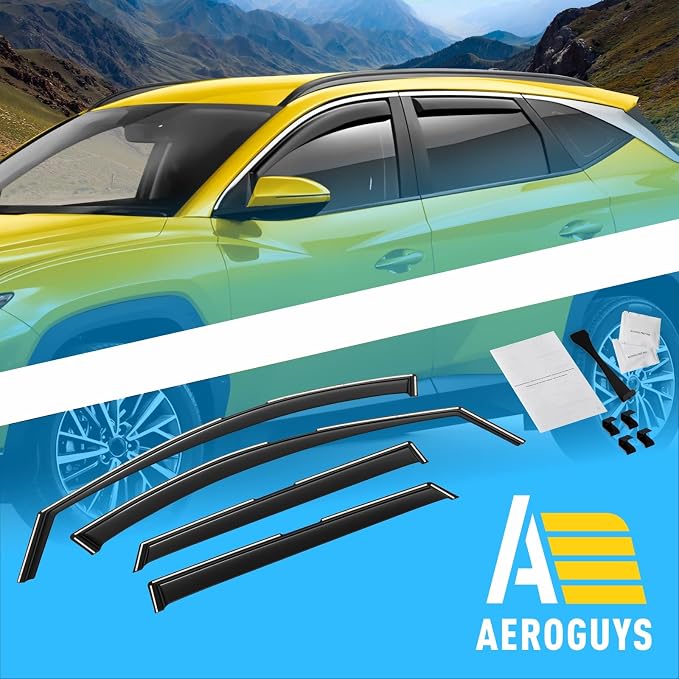 Extra Durable Window Deflectors in-Channel Window Visors Rain Guards Fit - Image 8